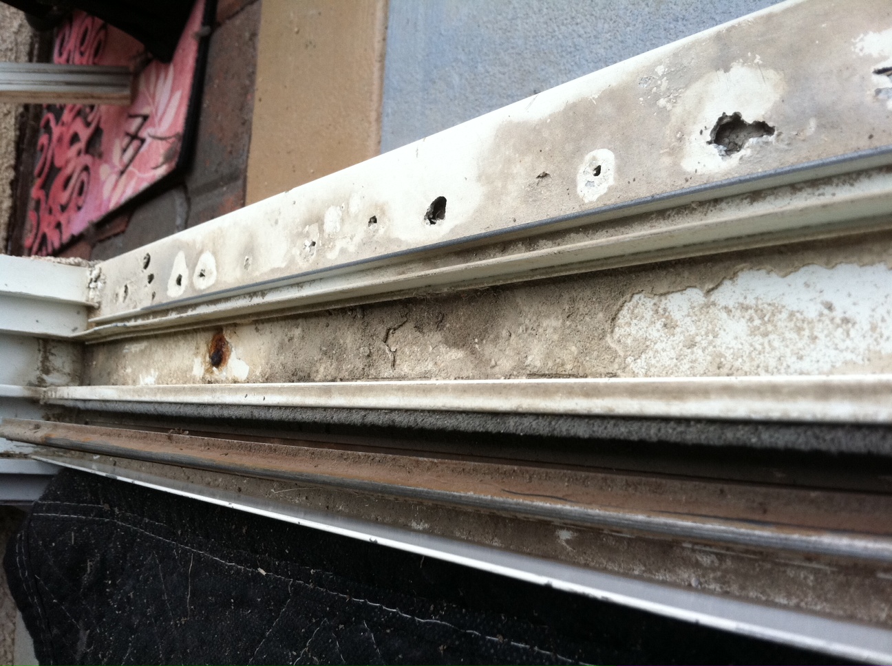 sliding door track repair before example # 5