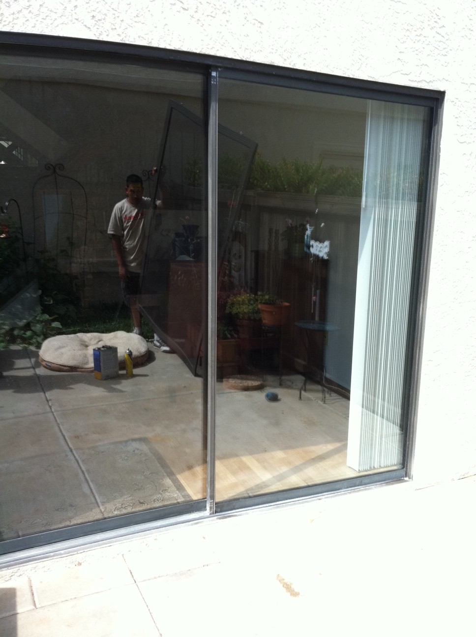 glass repair fogged patio door after
