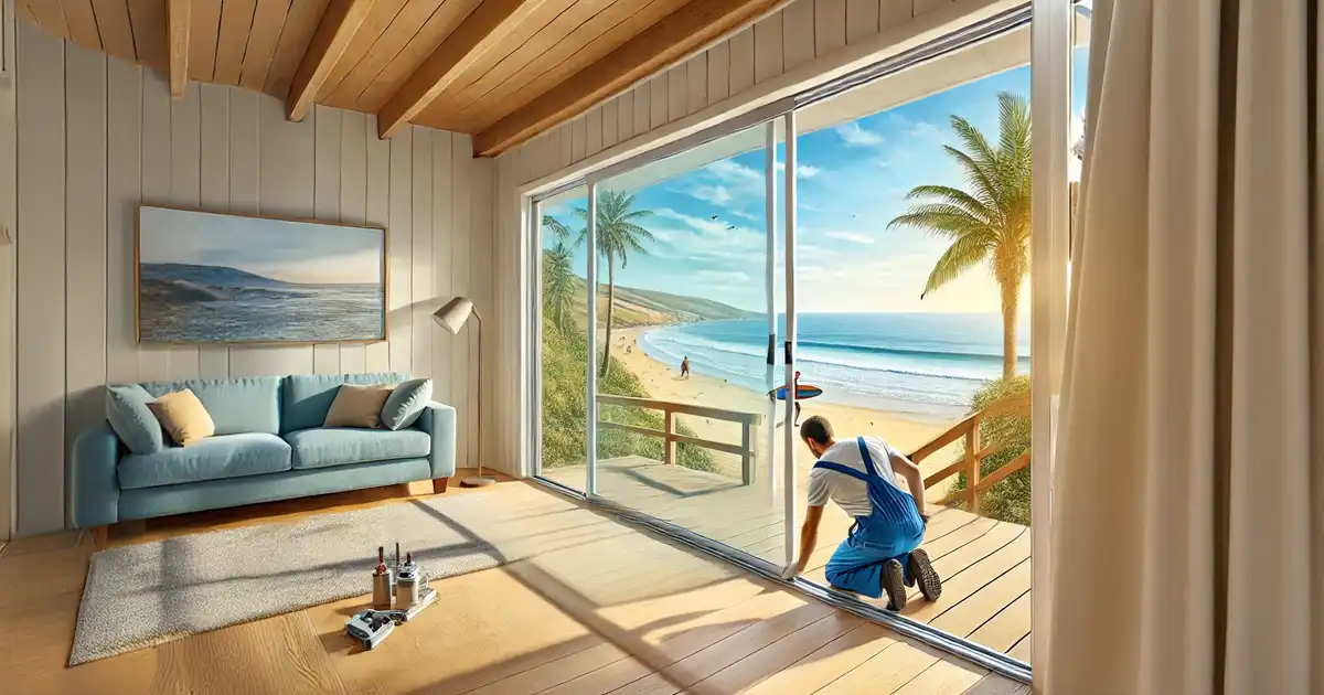 Cardiff sliding door repair by on track (artist rendering)