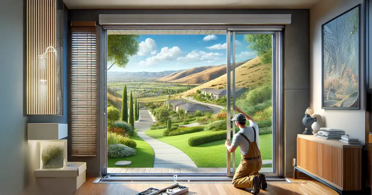 Sliding door repair in rancho bernardo, ca by on track (artist rendering)